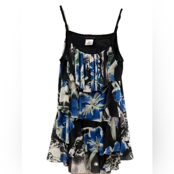 Candy Couture Floral Top with Blue and Black - Picture 2 of 5